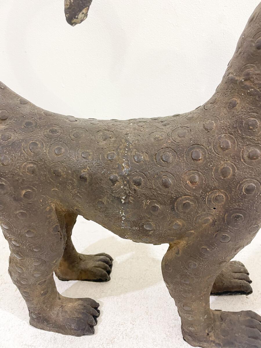 Coppia di leopardi in bronzo, anni '30 in vendita 3