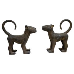 Pair of Bronze Leopards, 1930s