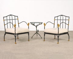 Pair of Bronze Lion's Head Lounge Chairs After Diego Giacometti