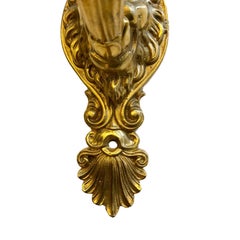 Pair of Bronze Lion's Head Sconces