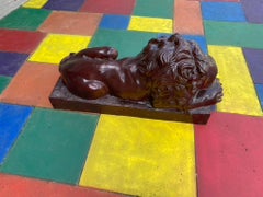 Pair of Bronze LIONS Maitland Smith