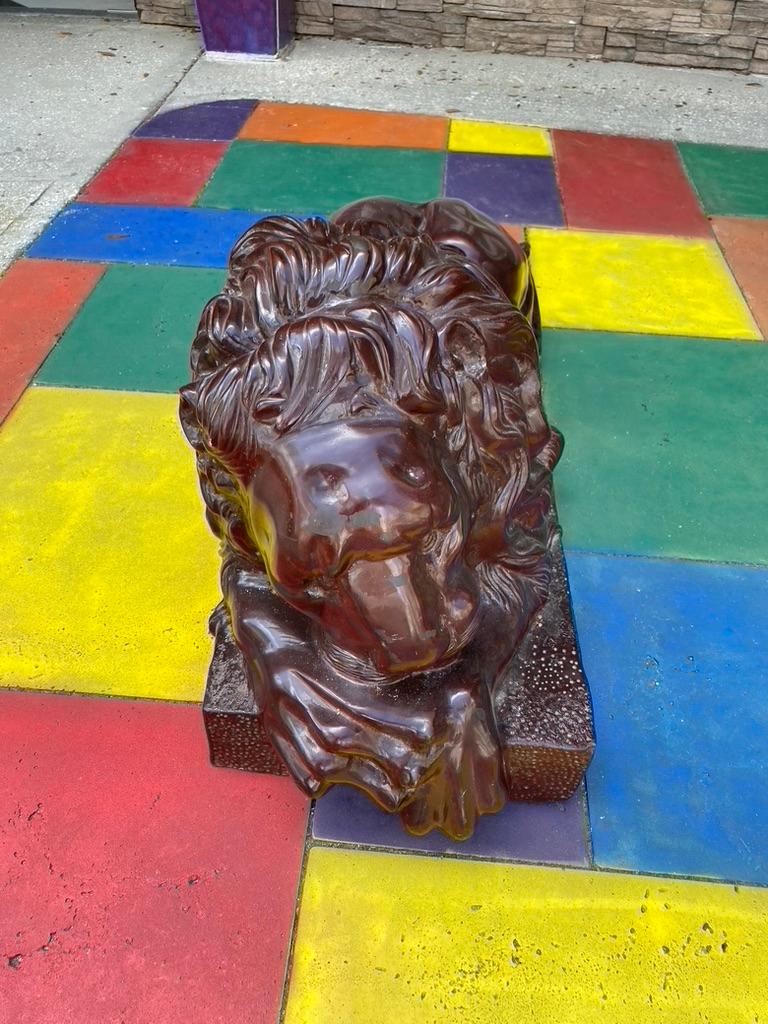 chocolate lion sculpture