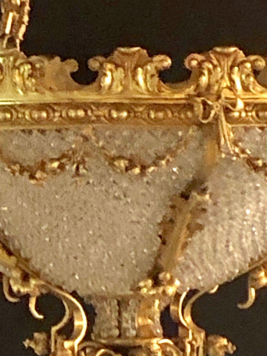 Louis XVI Stil, große Kronleuchter, Gold, Bronze, Messing, Kristall, Europa, 1940er Jahre (20. Jahrhundert) im Angebot
