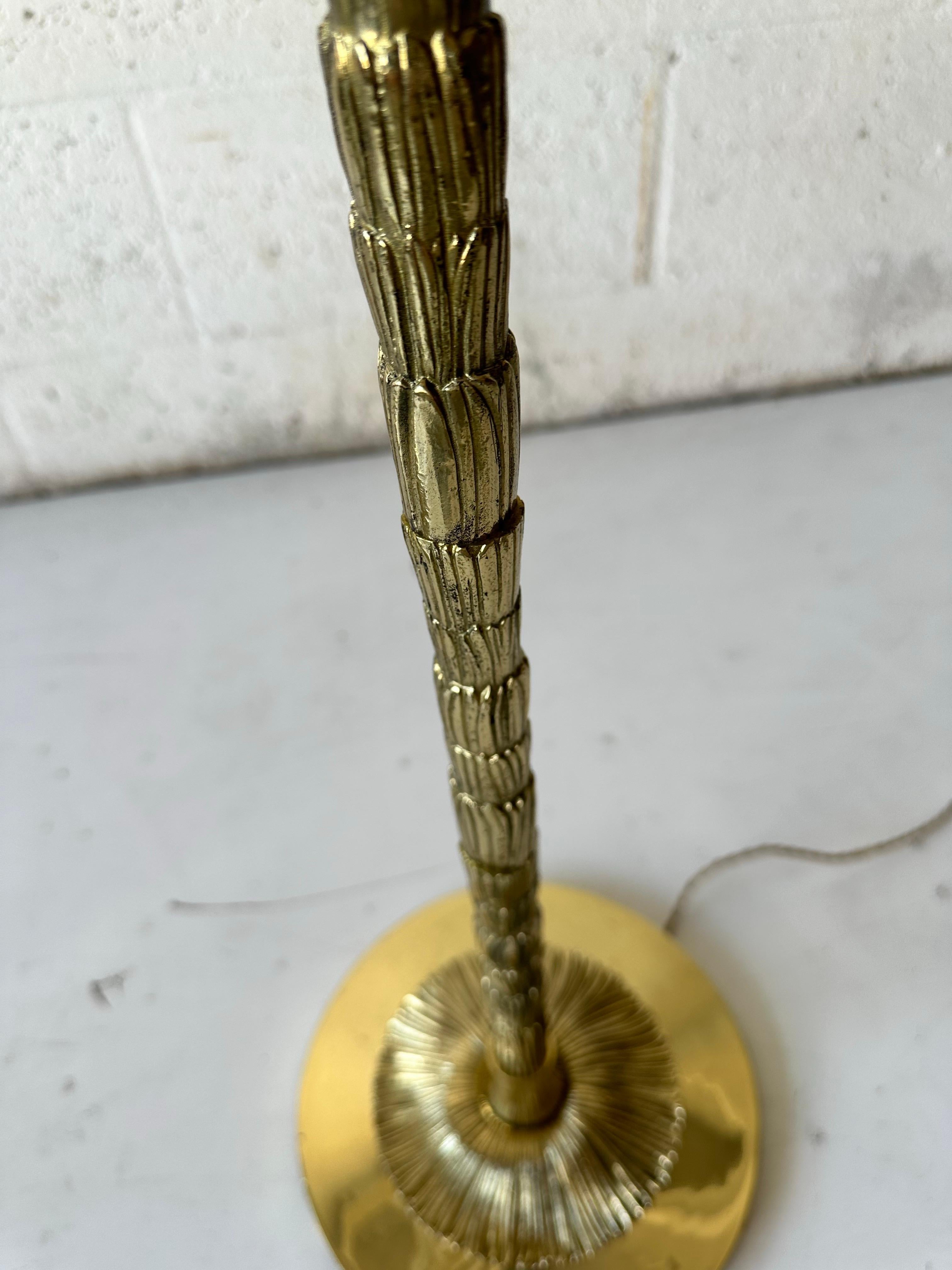 Mid-20th Century Pair Of Bronze Maison Bagues ‘Palm Tree’ Floor Lamp circa 1950’s For Sale
