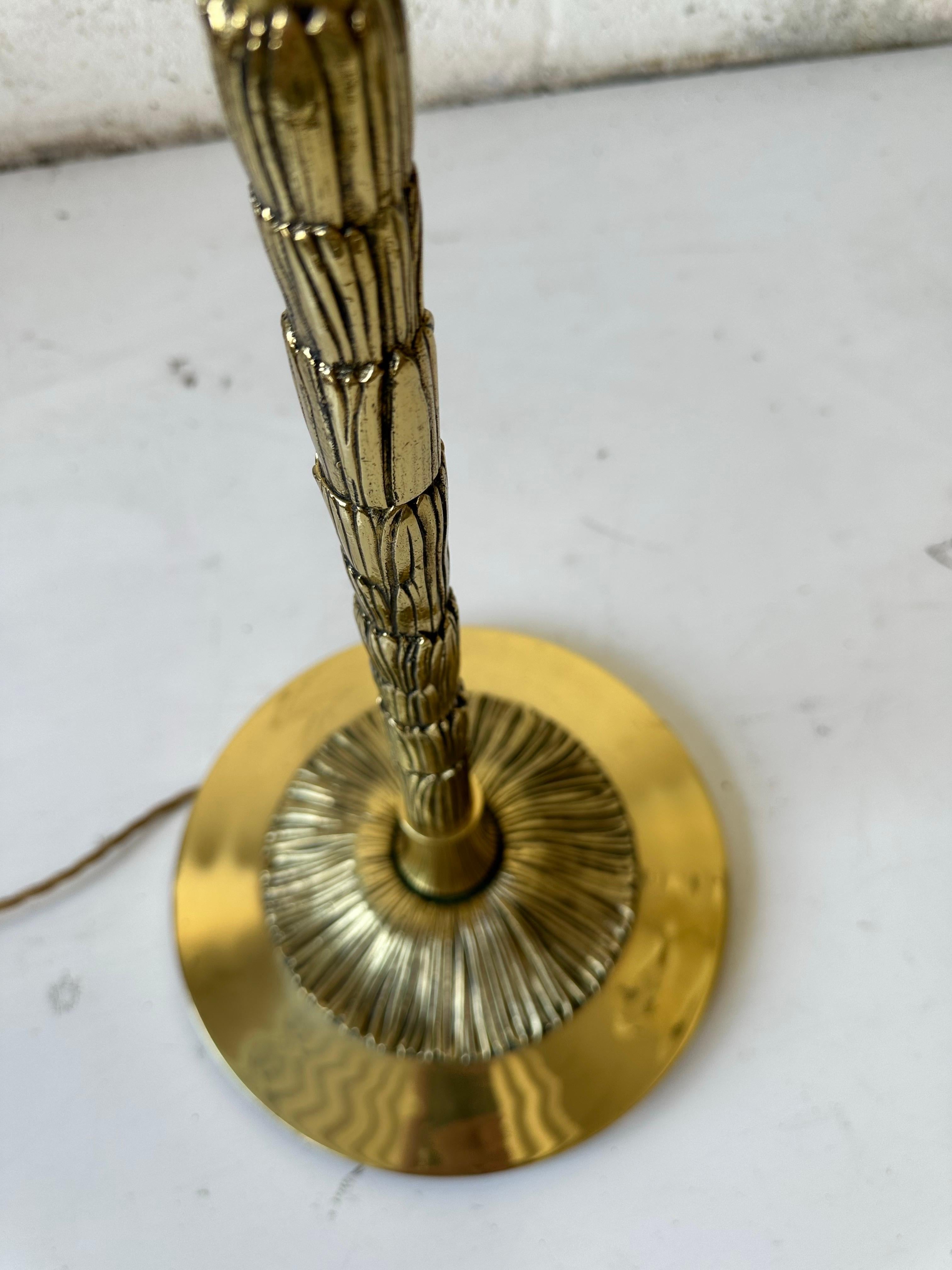 Brass Pair Of Bronze Maison Bagues ‘Palm Tree’ Floor Lamp circa 1950’s For Sale