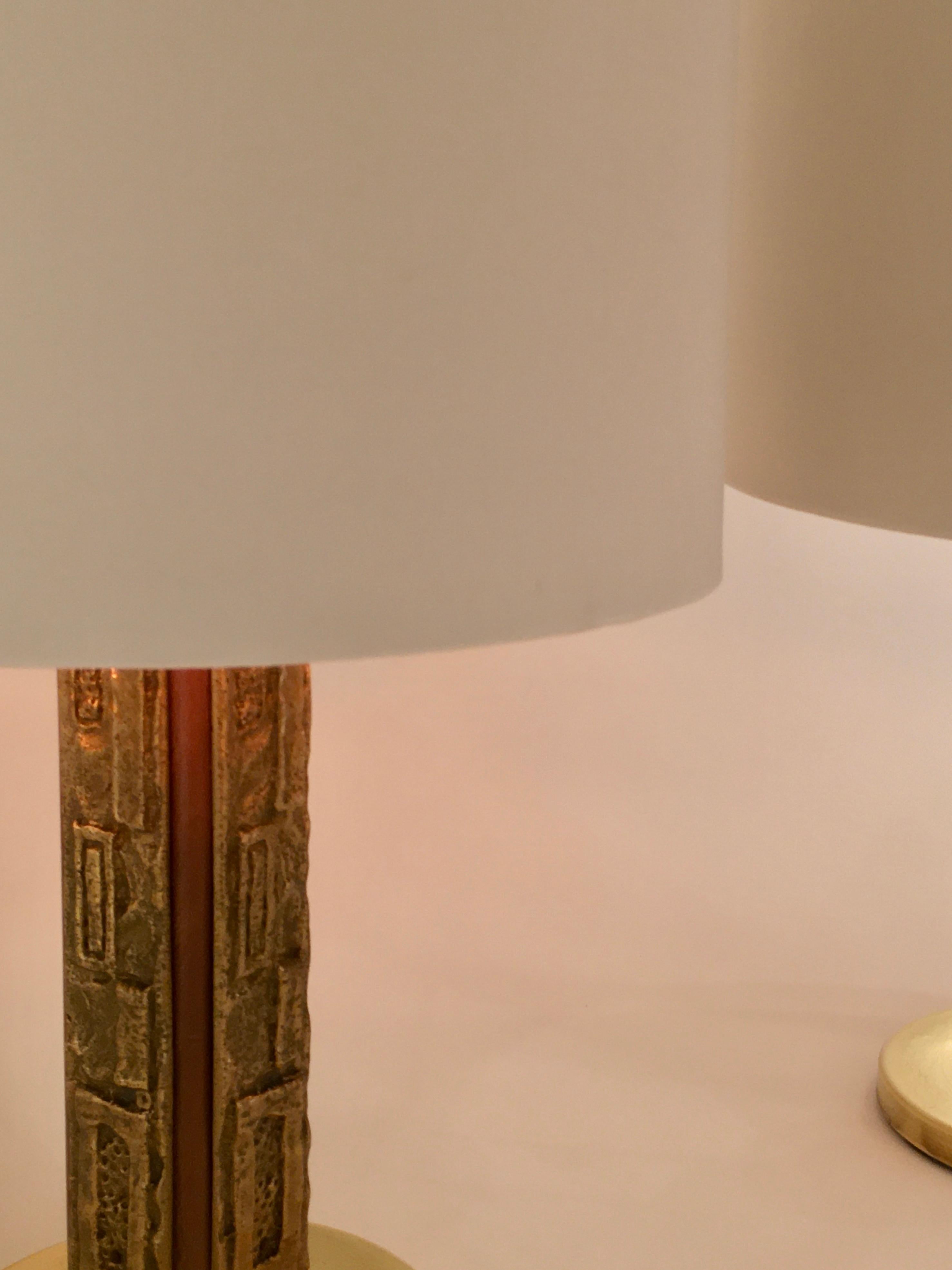 Pair of Bronze 'Margot' Table Lamps by Angelo Brotto for Esperia, Italy 1