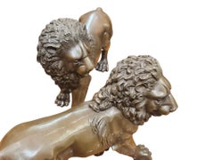 Pair of Bronze Medici Lions