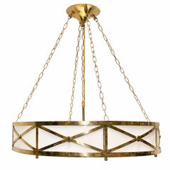 Pair of Bronze & Milk Glass Light Fixtures, Sold Individually