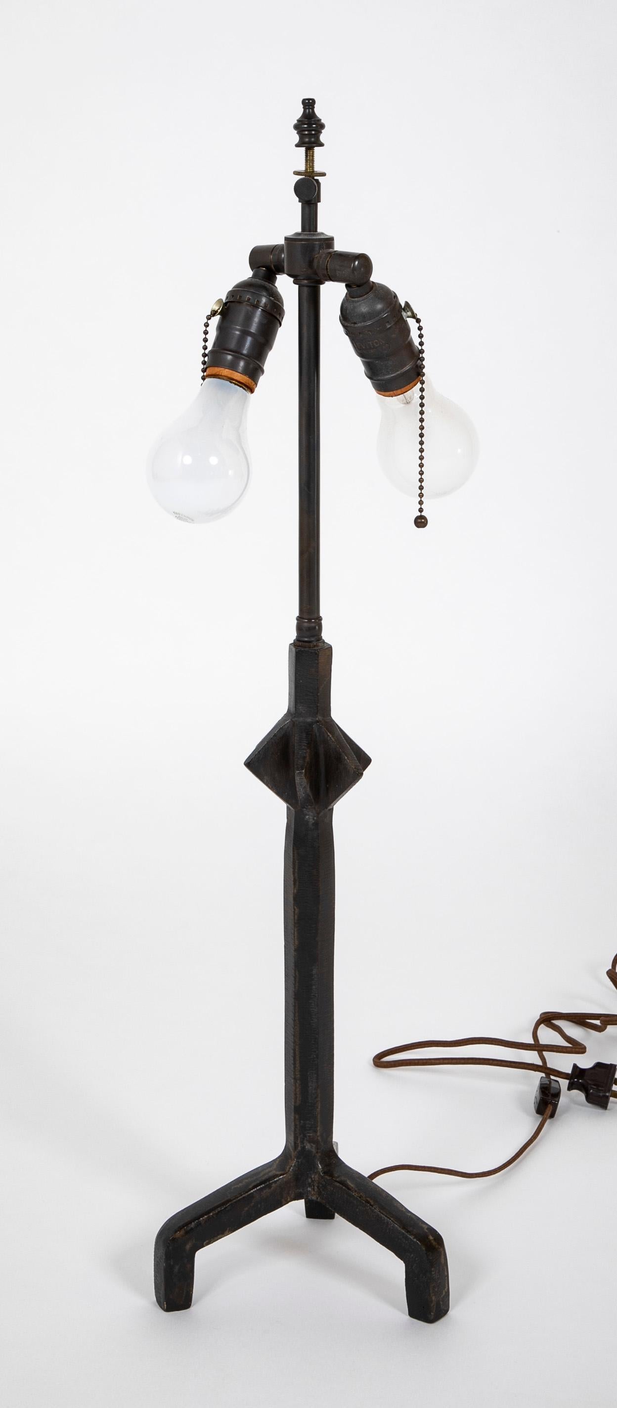 Patinated Pair of Bronze Modèle Etoile Lamps after Giacometti