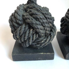 Pair of Bronze Monkey Fist Knot Bookends