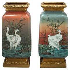 Pair of Bronze Mounted Japanese Cloisonné Vases, circa 1875