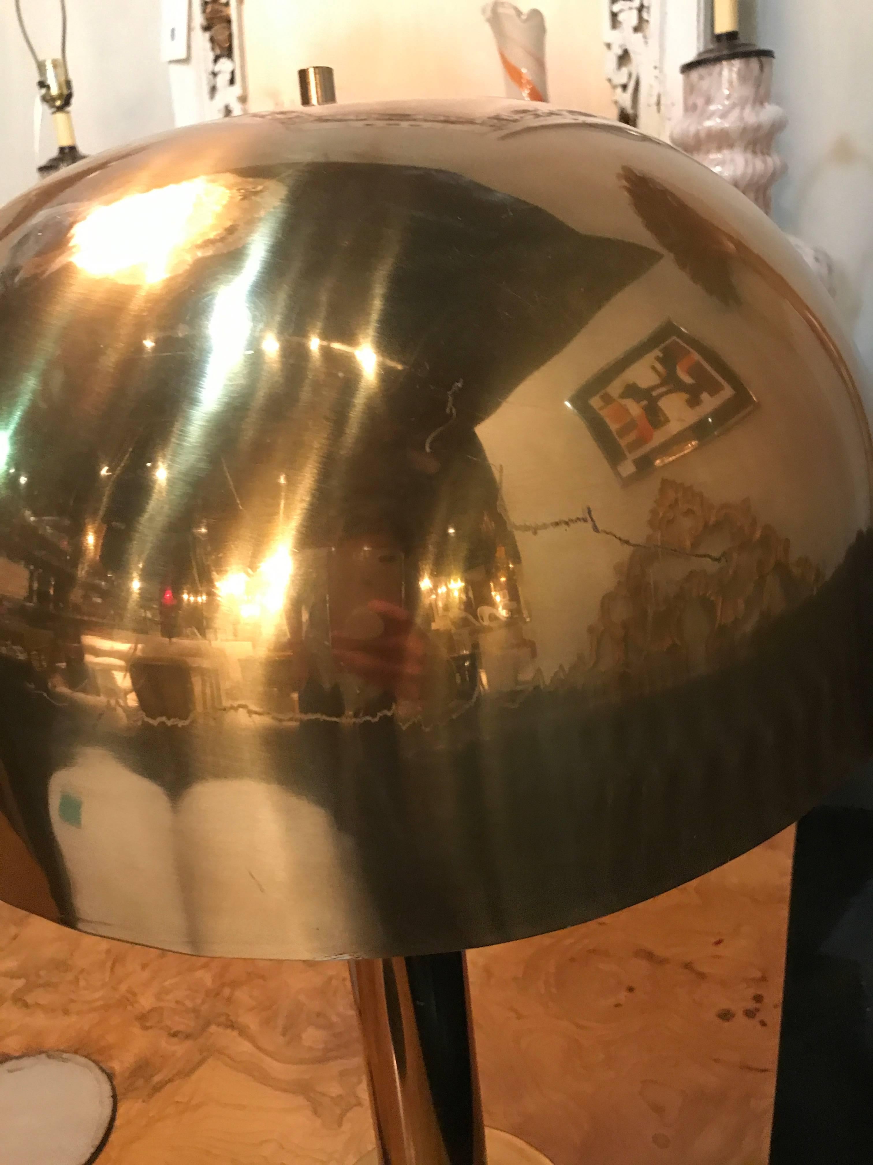Pair of Bronze Mushroom Lamps in the Style of Laurel 2