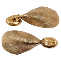 Pair of Bronze Mussel Shell by Maison Jansen Sconces - 1970s (2 pairs available)