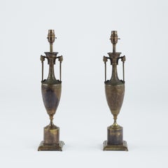 Pair of Bronze Neo Grec Vases Mounted as Lamps by Ferdinand Barbedienne