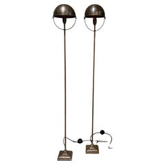 Pair of bronze patina brass floor lamps France circa 1990