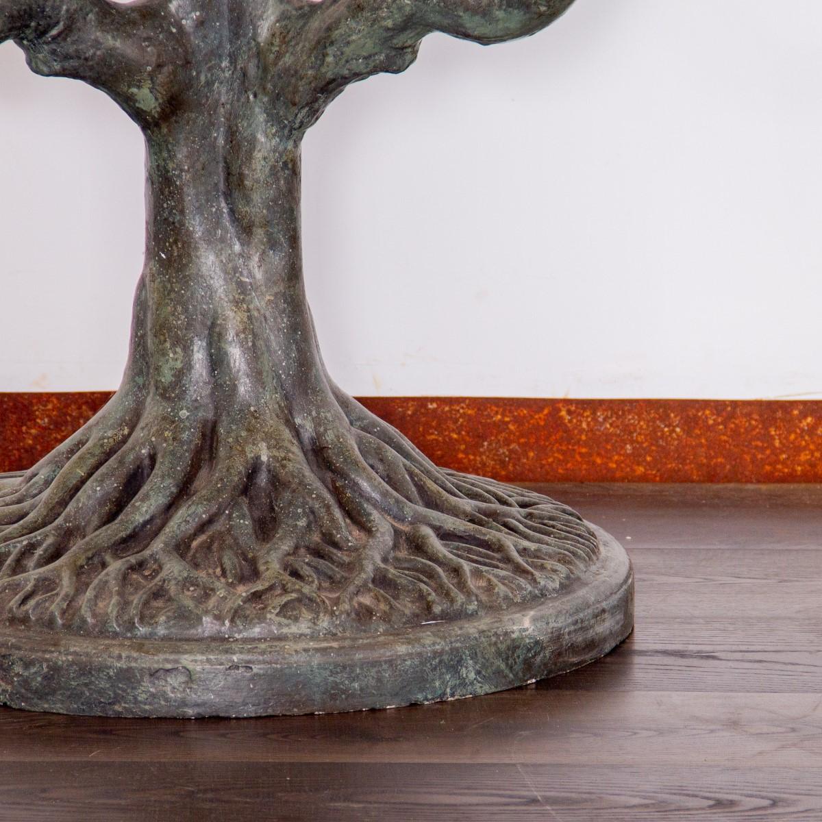 Mid-20th Century Pair of Tables on Sculpted Tree Trunk Bases circa 1960s