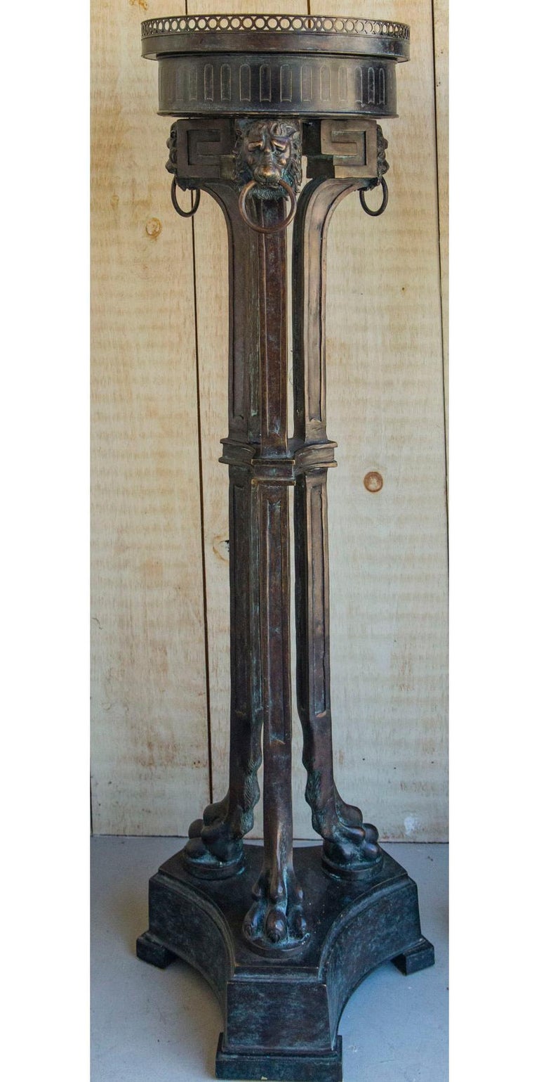 Pair of Bronze Pedestals at 1stDibs
