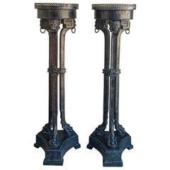 Pair of Bronze Pedestals