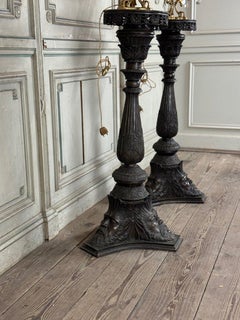 Paar Bronzesockel, Italien, 19. Jahrhundert, Paar