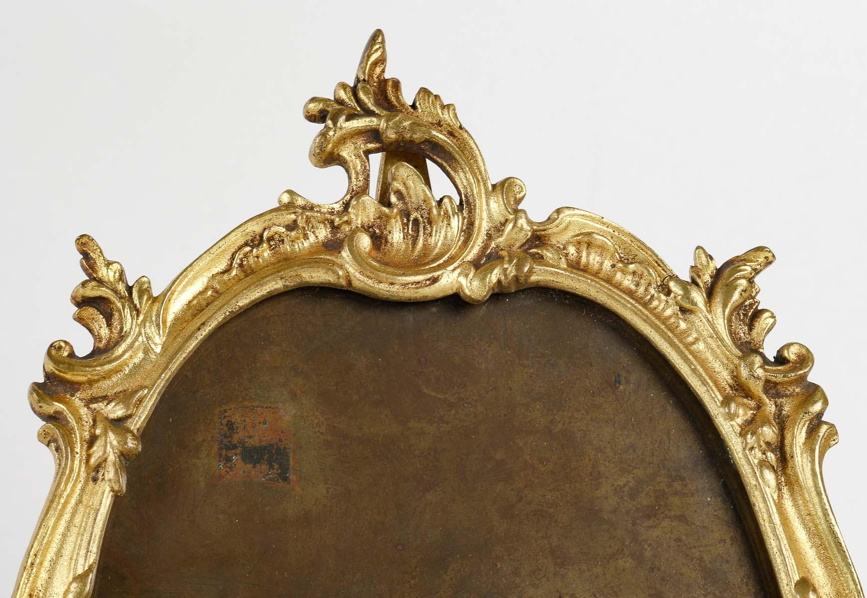 Paar Fotorahmen aus Bronze, Napoleon III.-Periode. (Louis XV.) im Angebot