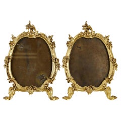 Antique Pair of Bronze Photo Frames, Napoleon III Period.