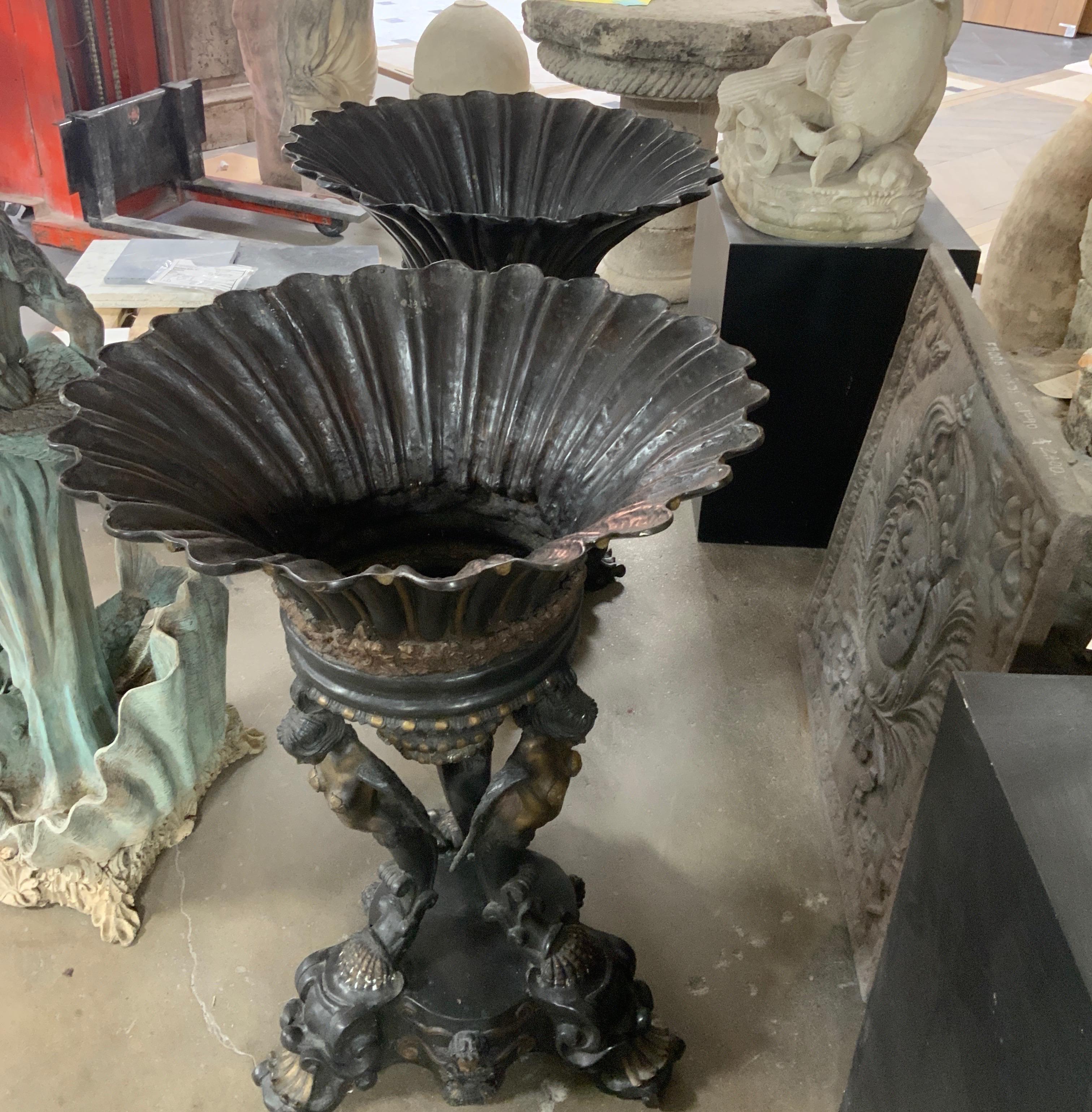 Pair of Bronze Planters from France In Good Condition In Dallas, TX