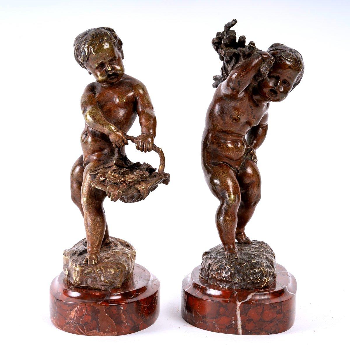 Pair of Bronze Putti 1