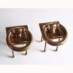 Pair of Bronze Ring Door Handles