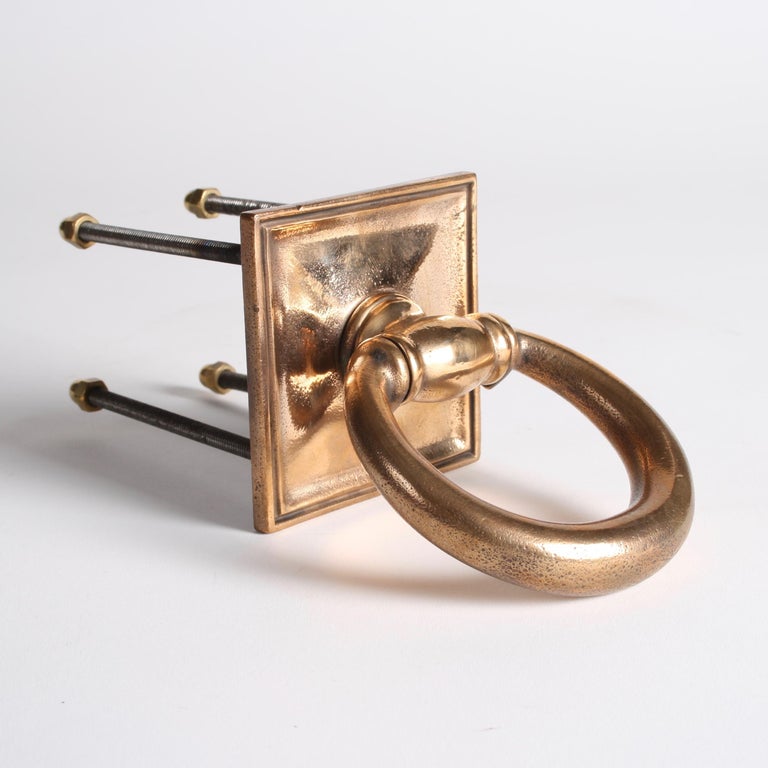 Pair of Bronze Ring Door Handles For Sale at 1stDibs