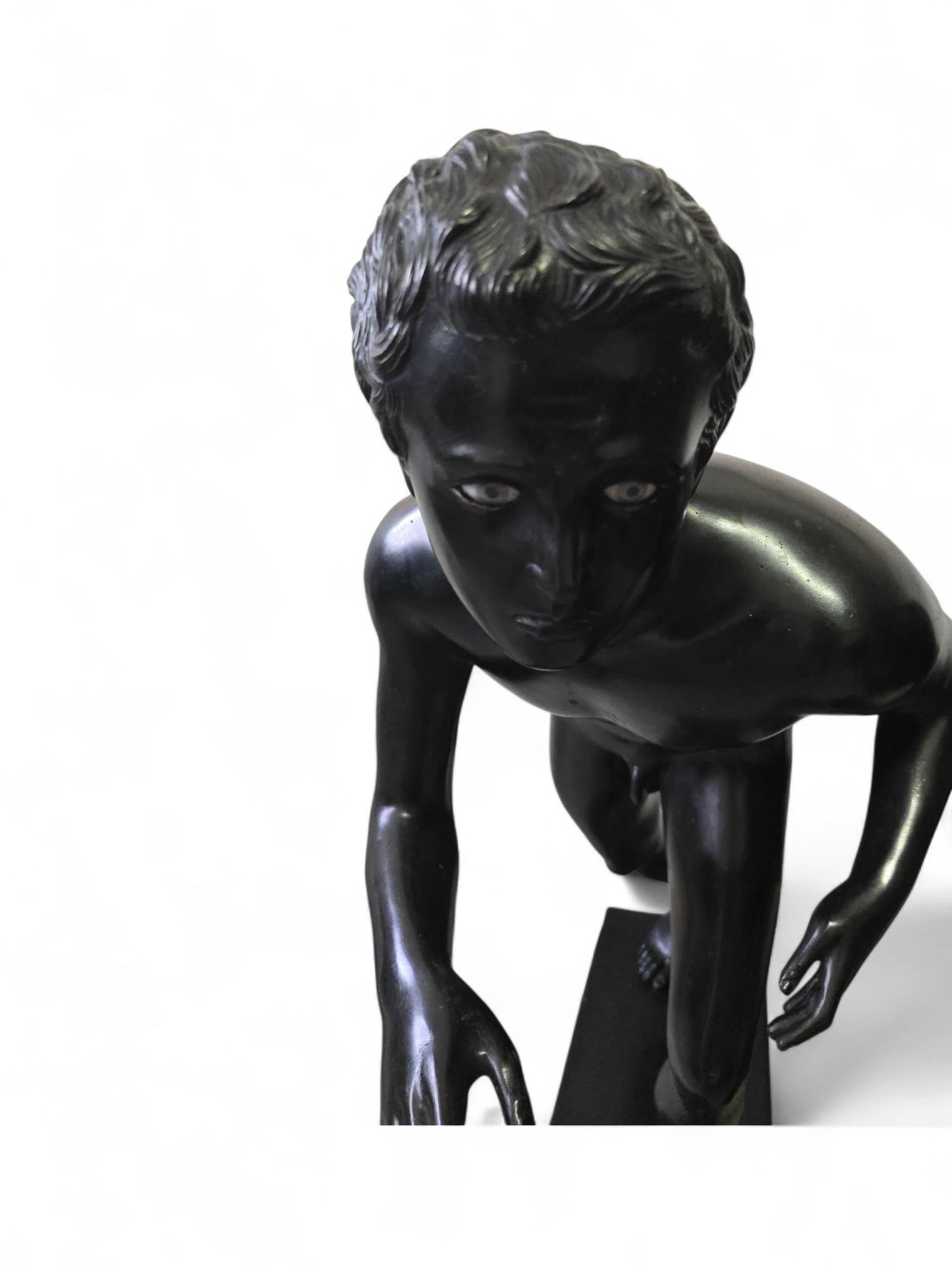 Pair of Bronze Runners from Pompeii, After the 1st Century BC Originals For Sale 2