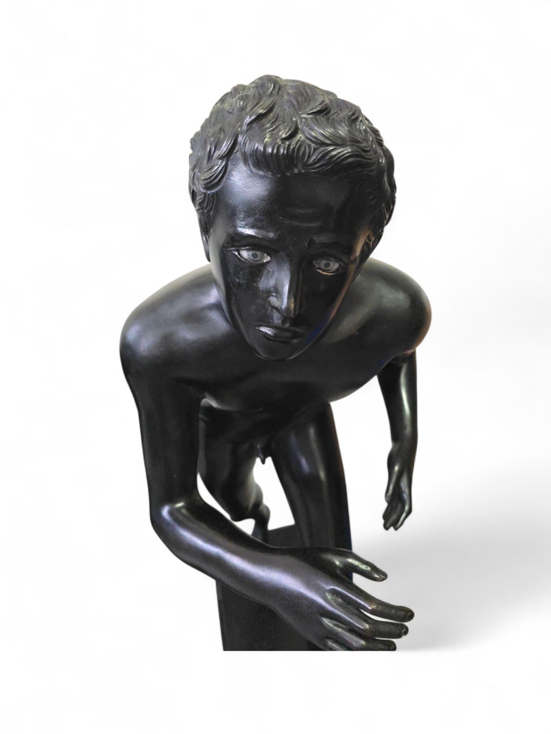 Pair of Bronze Runners from Pompeii, After the 1st Century BC Originals For Sale 3