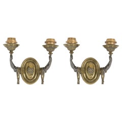Pair of Bronze Sconces Attributed to Maison Jansen
