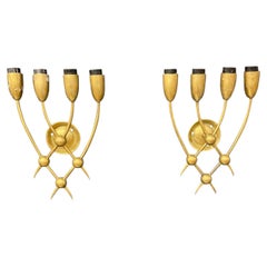 Pair of Bronze Sconces, circa 1960/1970