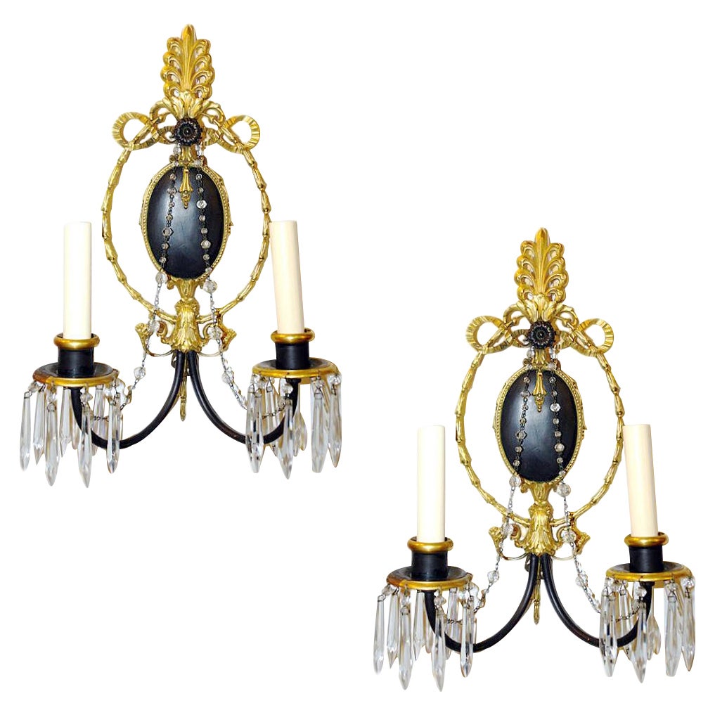 Pair of Bronze  Sconces