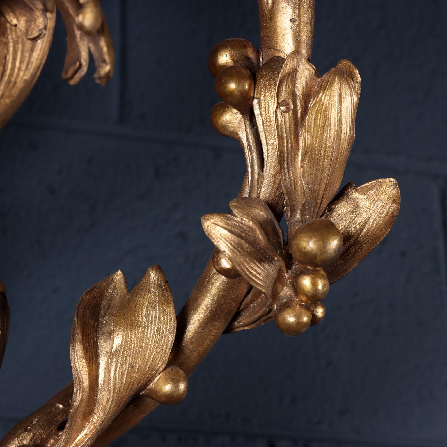 Pair of Bronze Sconces with Seven Branches In Good Condition In Milano, IT