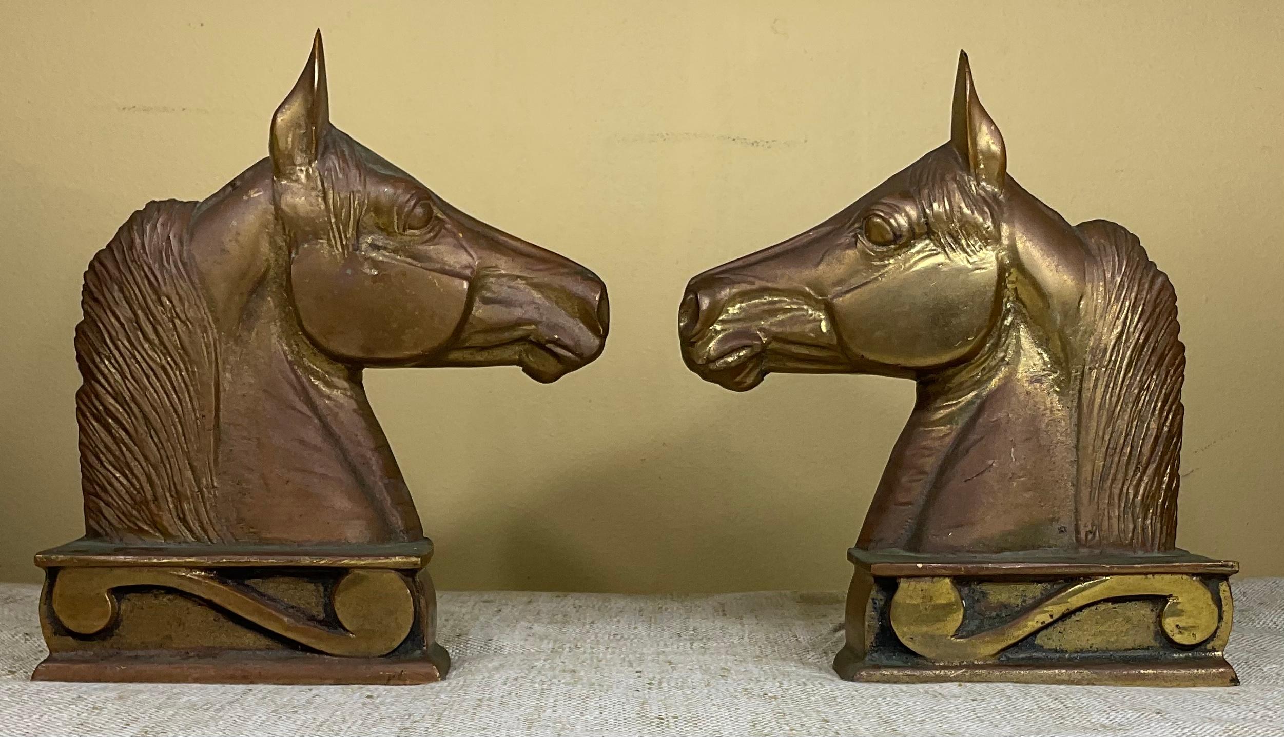 American Pair of Bronze Sculptor Bookends