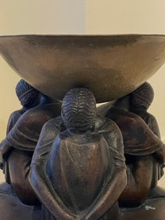 Pair of Bronze Sculptural Compotes, by Cecil de Blaquiere Howard, ca 1919