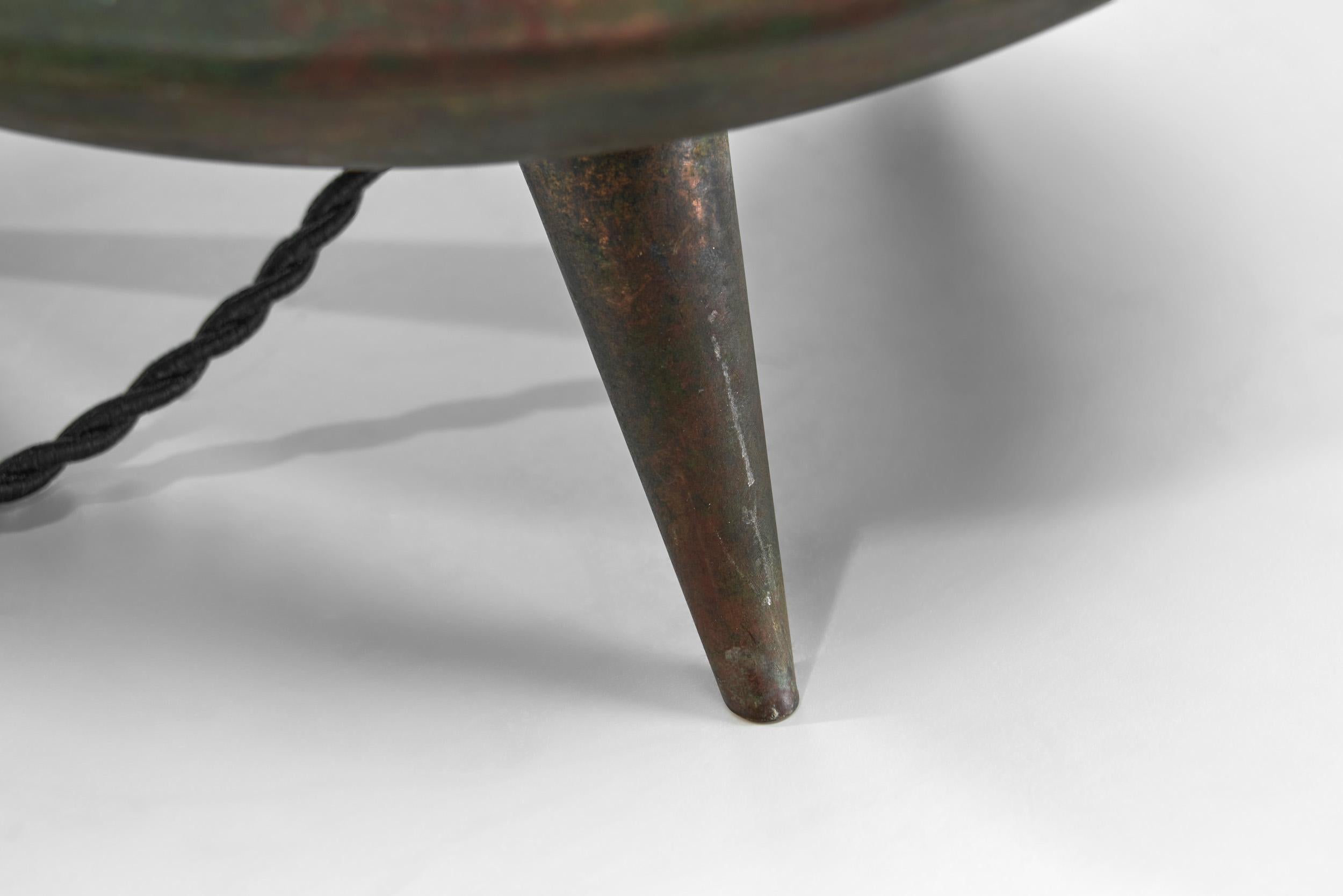 Pareja de lámparas de mesa escultóricas de bronce, Francia Años 70 en venta 12