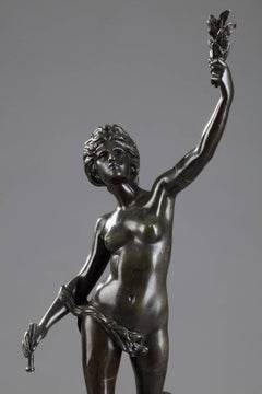 Pair of Bronze Sculptures after Jean De Bologne Fortune and Mercury