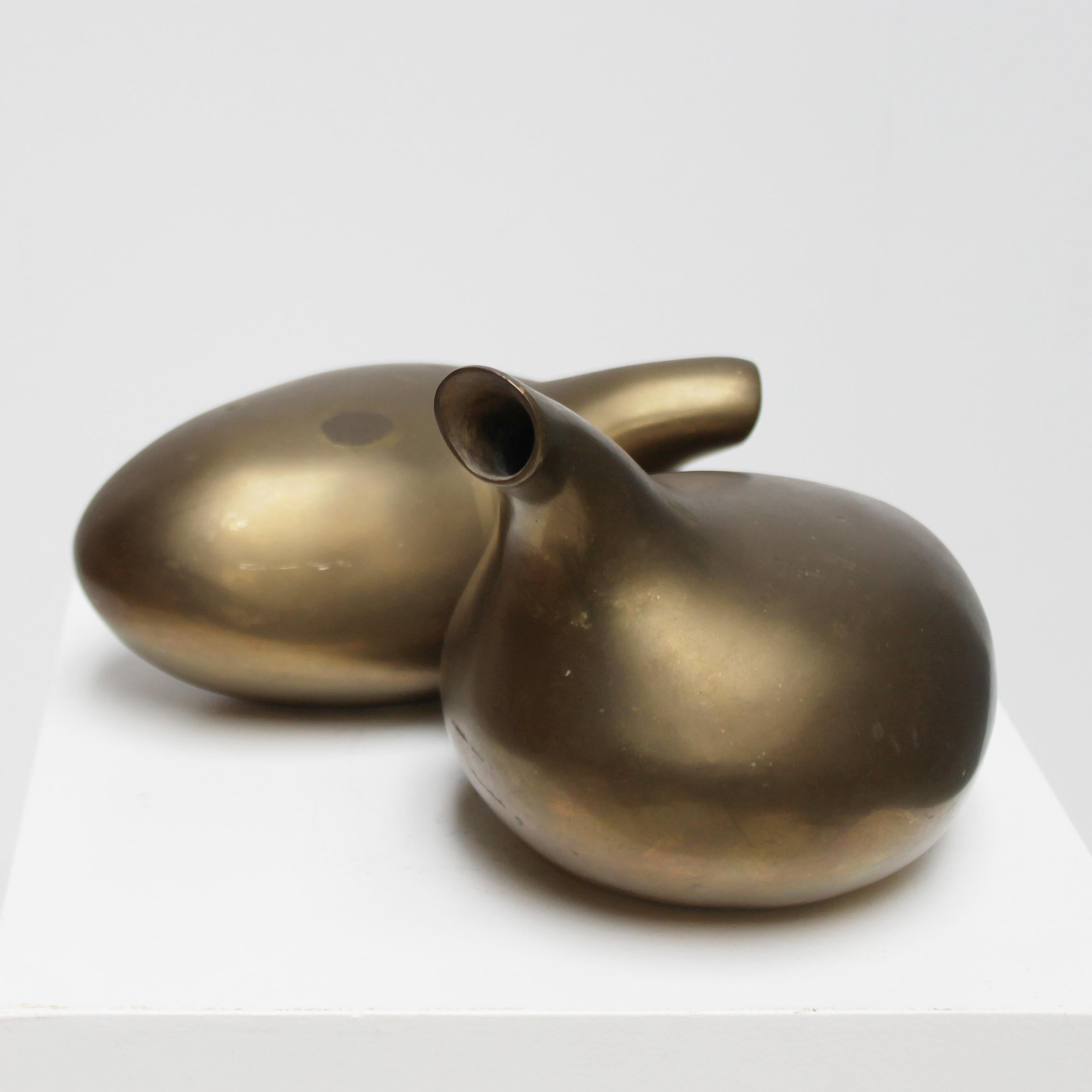 Mid-Century moderno Coppia di sculture in bronzo di B. Stolzenbach, Paesi Bassi
