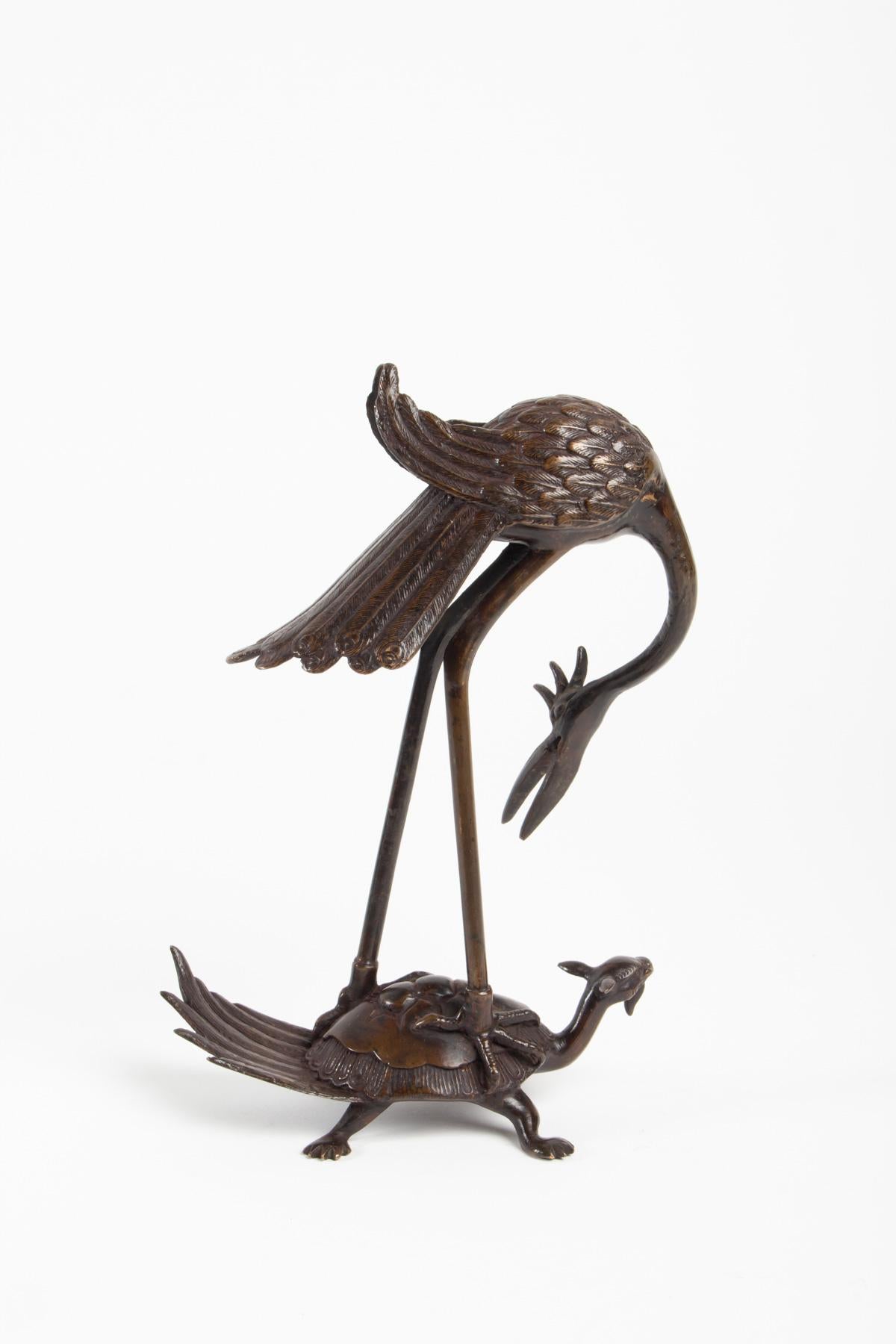 Pair of Bronze Sculptures, Japan, Late 19th Century 6