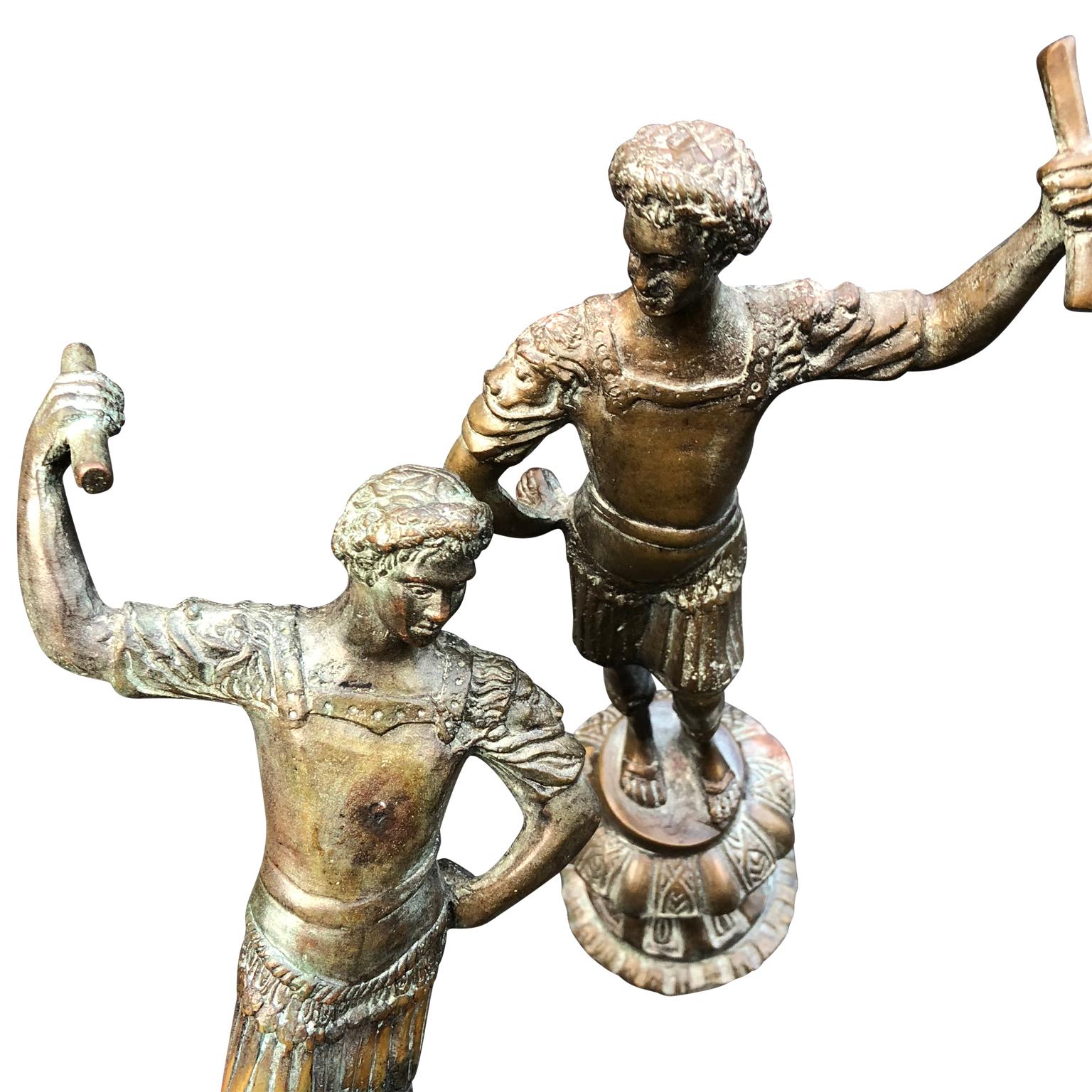 Pair of Bronze Sculptures Of Caesar In Good Condition For Sale In Haddonfield, NJ
