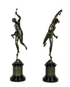 Pair of Bronze Sculptures of Mercury and Fortuna After Jean de Boulogne