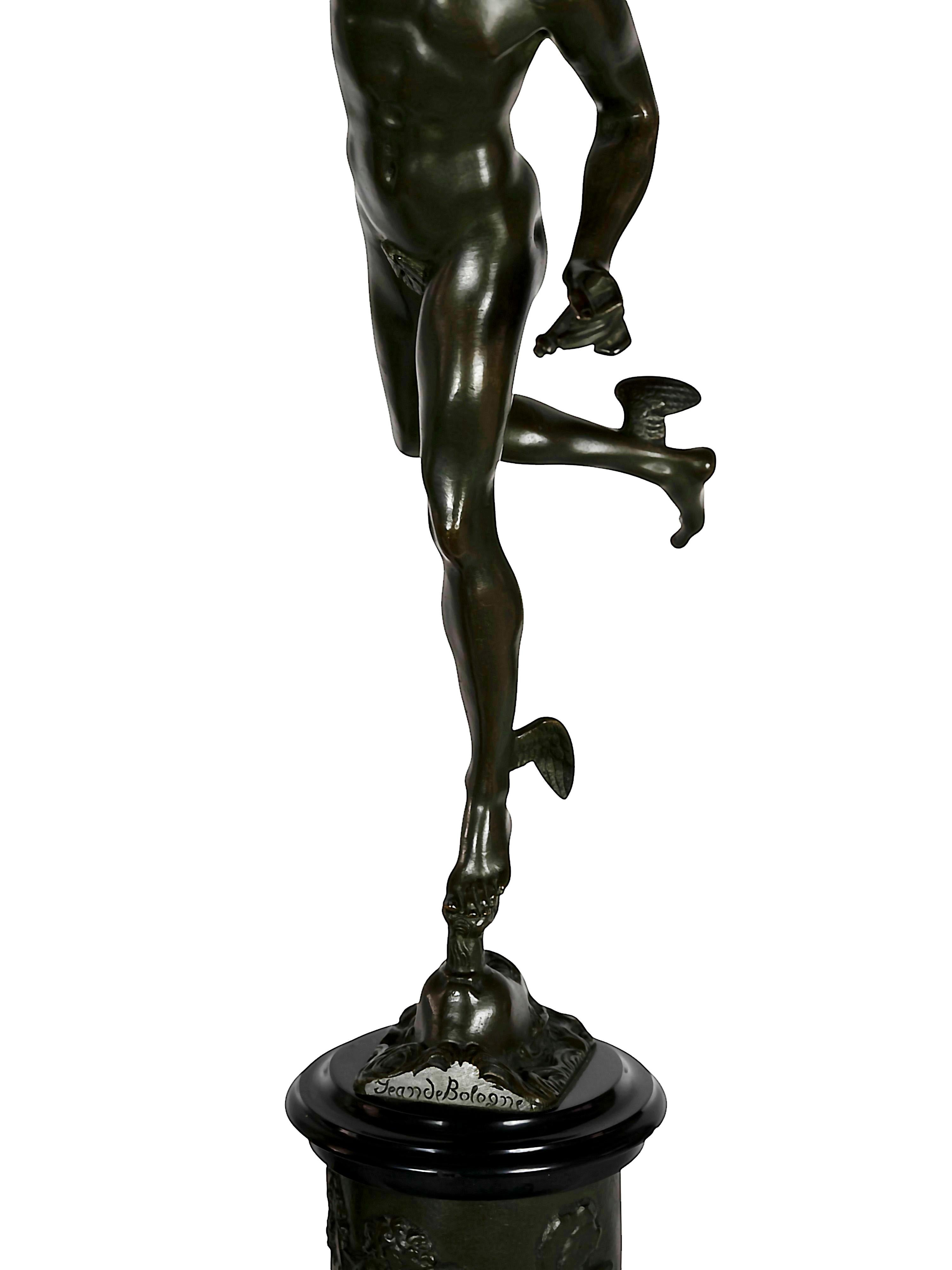 Pair of Bronze Sculptures of Mercury and Fortuna After Jean de Boulogne For Sale 2