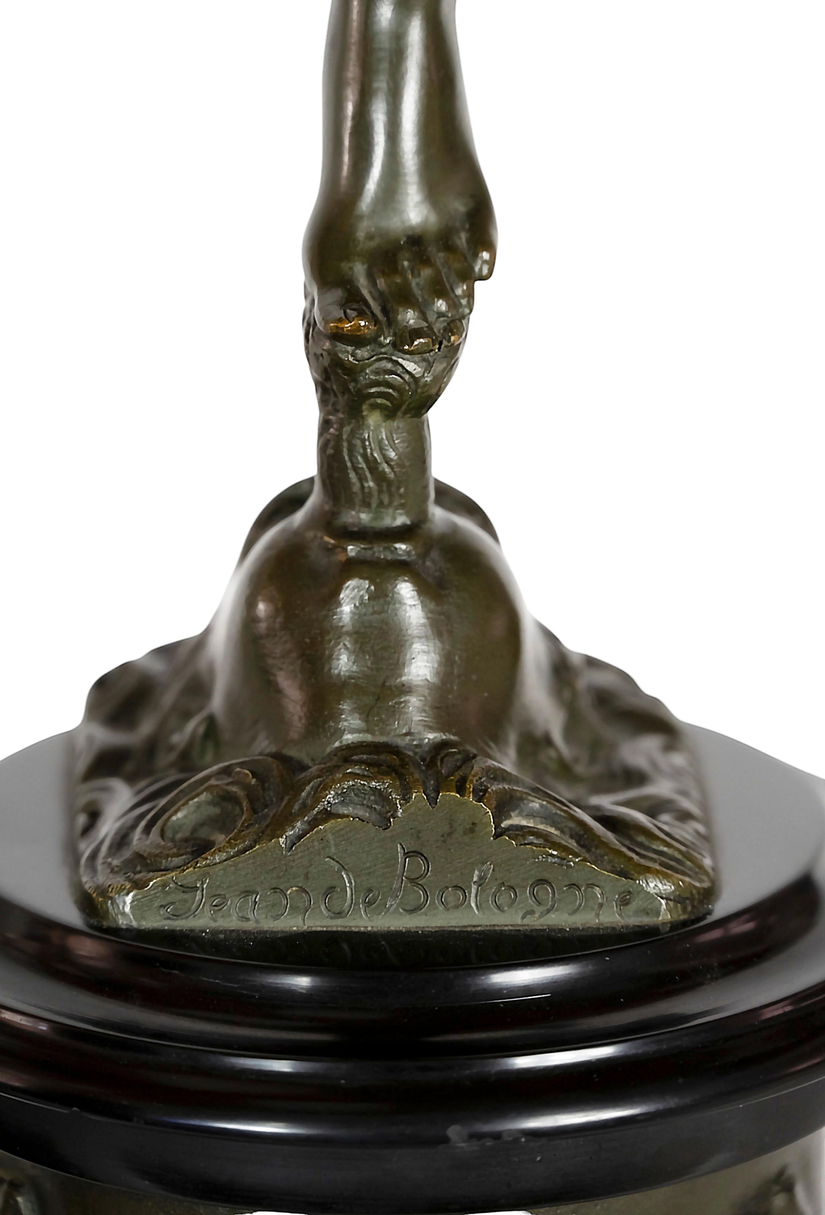 Pair of Bronze Sculptures of Mercury and Fortuna After Jean de Boulogne For Sale 3