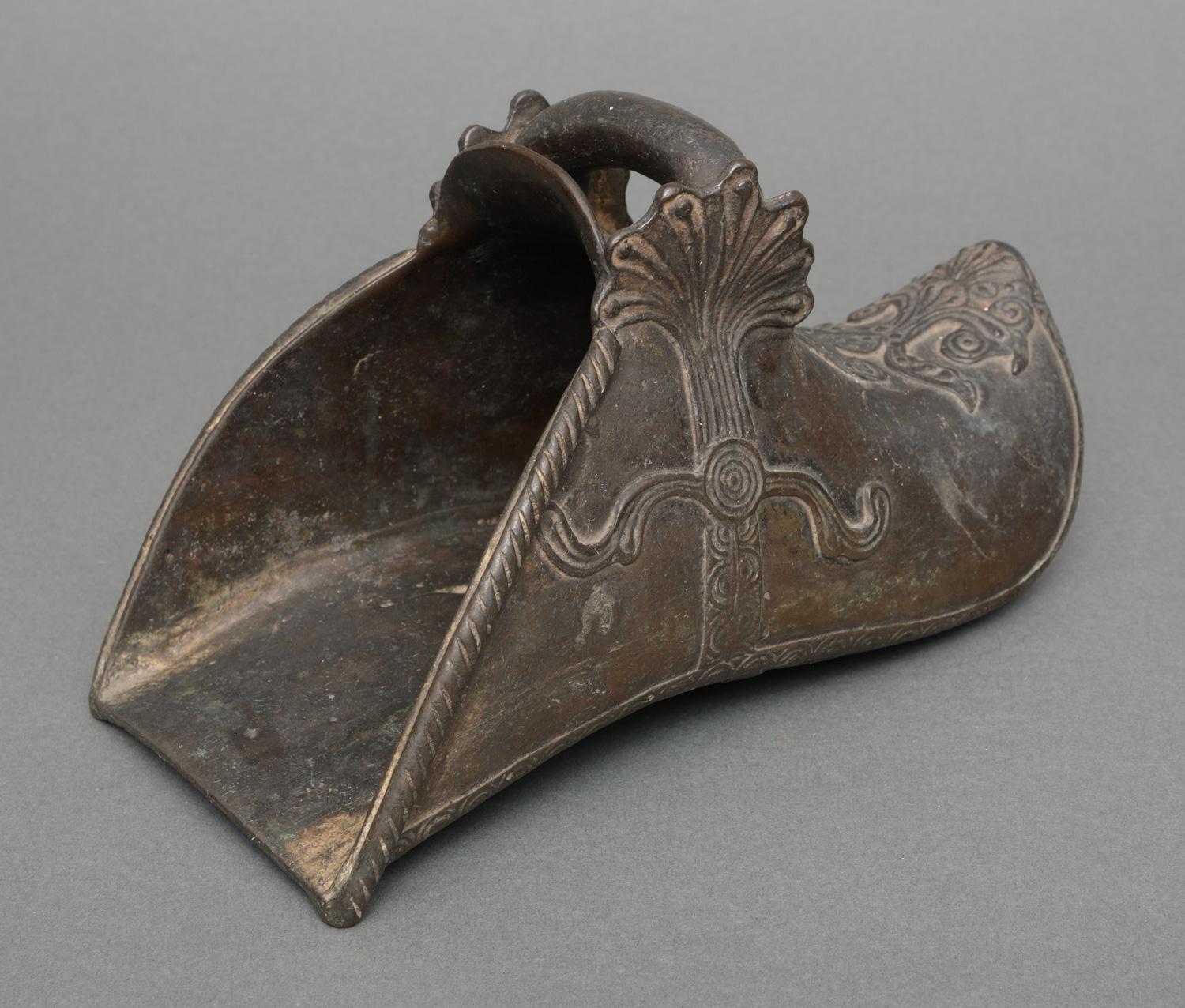 Pair of Bronze “Shoe-Shape