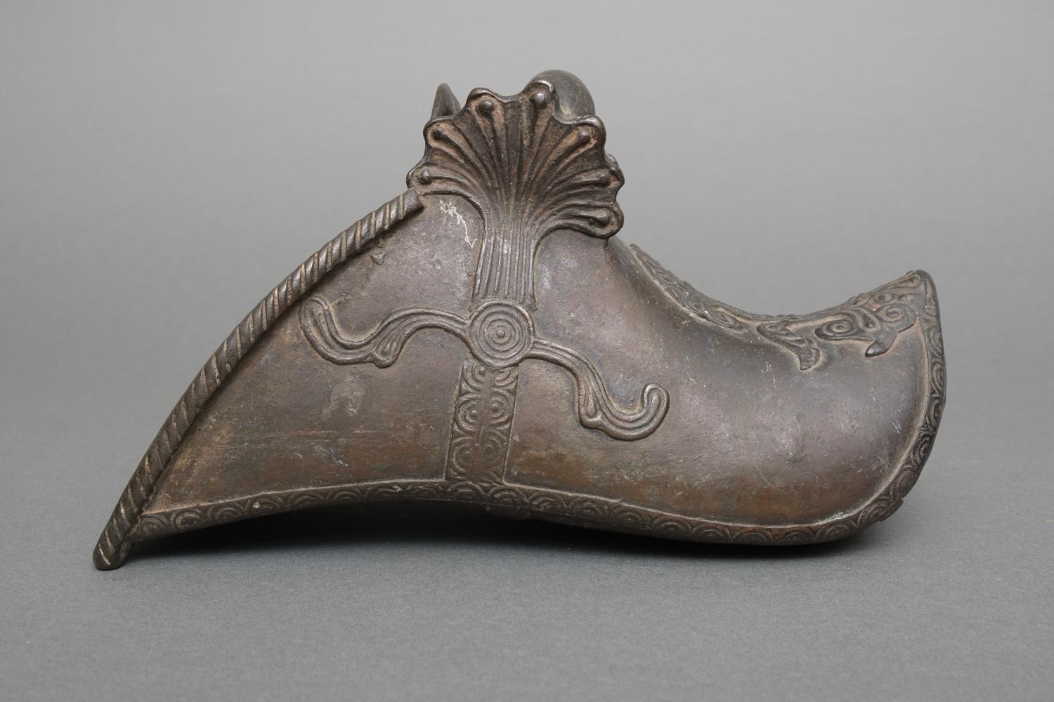 Pair of Bronze “Shoe-Shape
