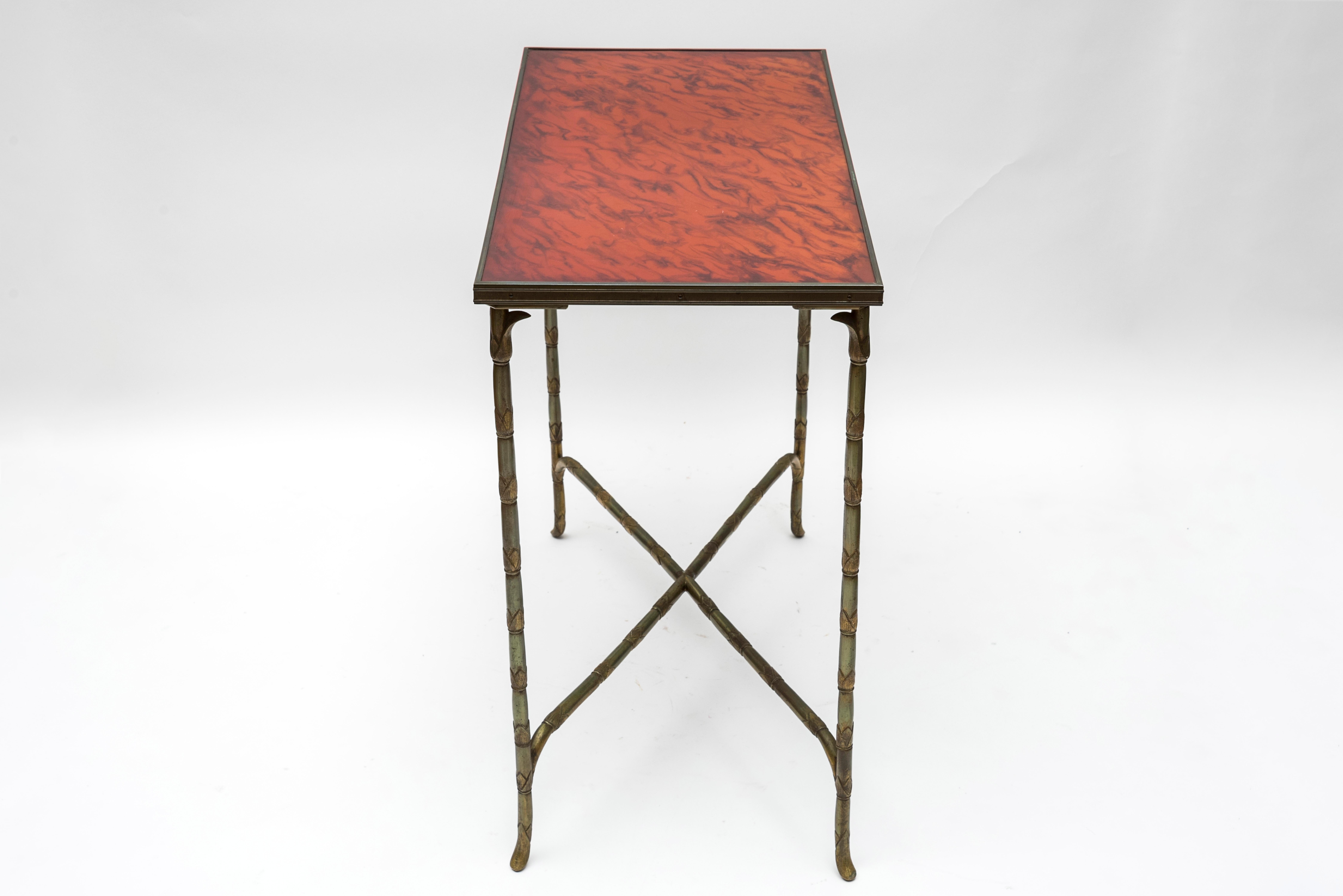 Pair of Bronze Side Tables by Jansen 1