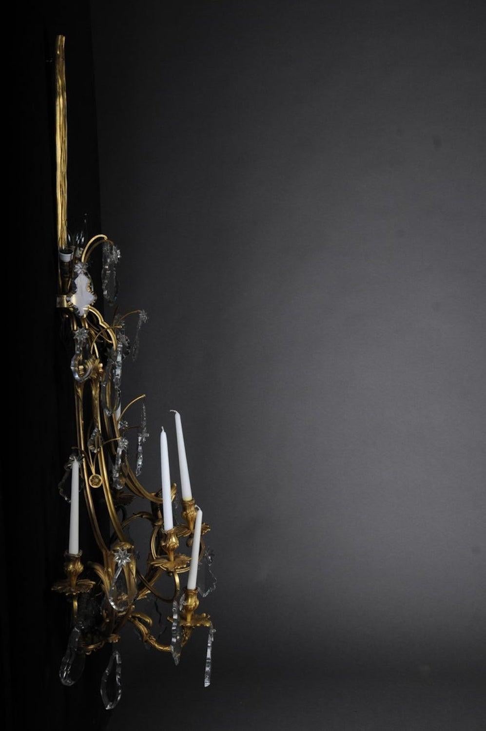 Paire d'appliques murales Splendor en bronze, Paris, XIXe siècle en vente 13