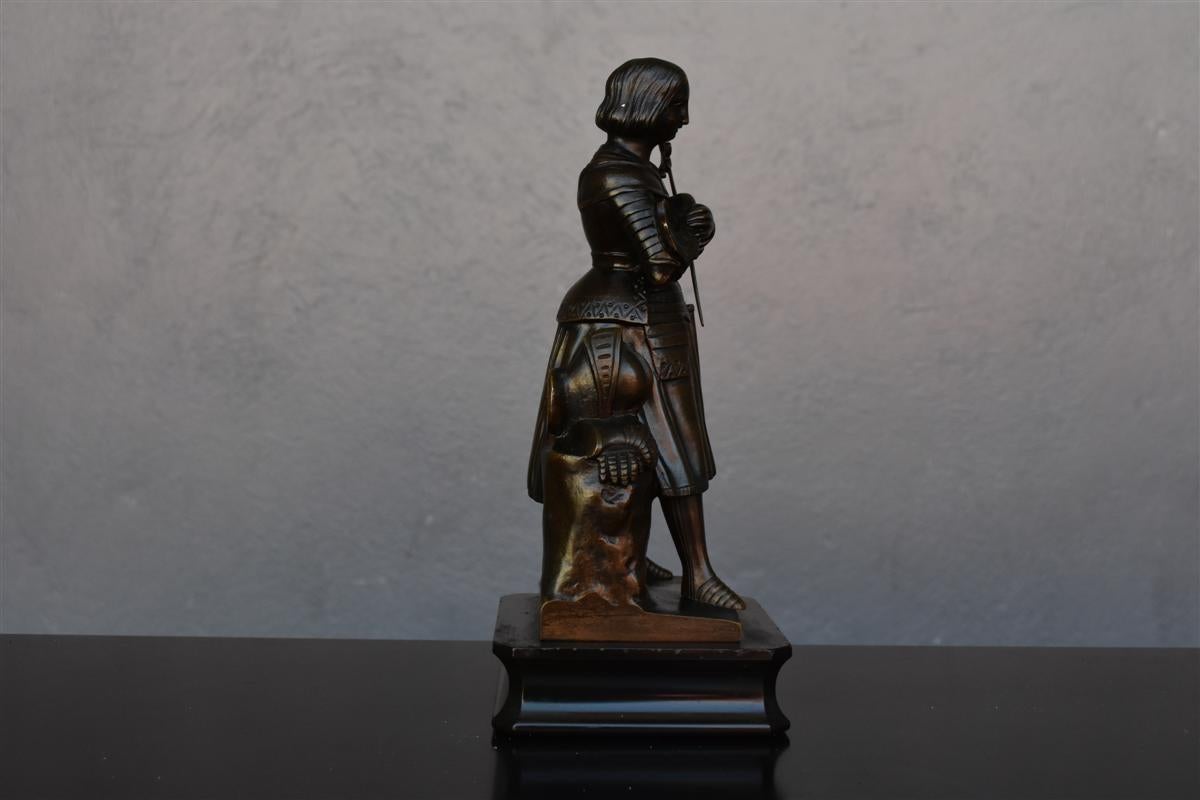 Neoclassical Pair of Bronze Statuette Representing Jeanne D'arc, circa 1900